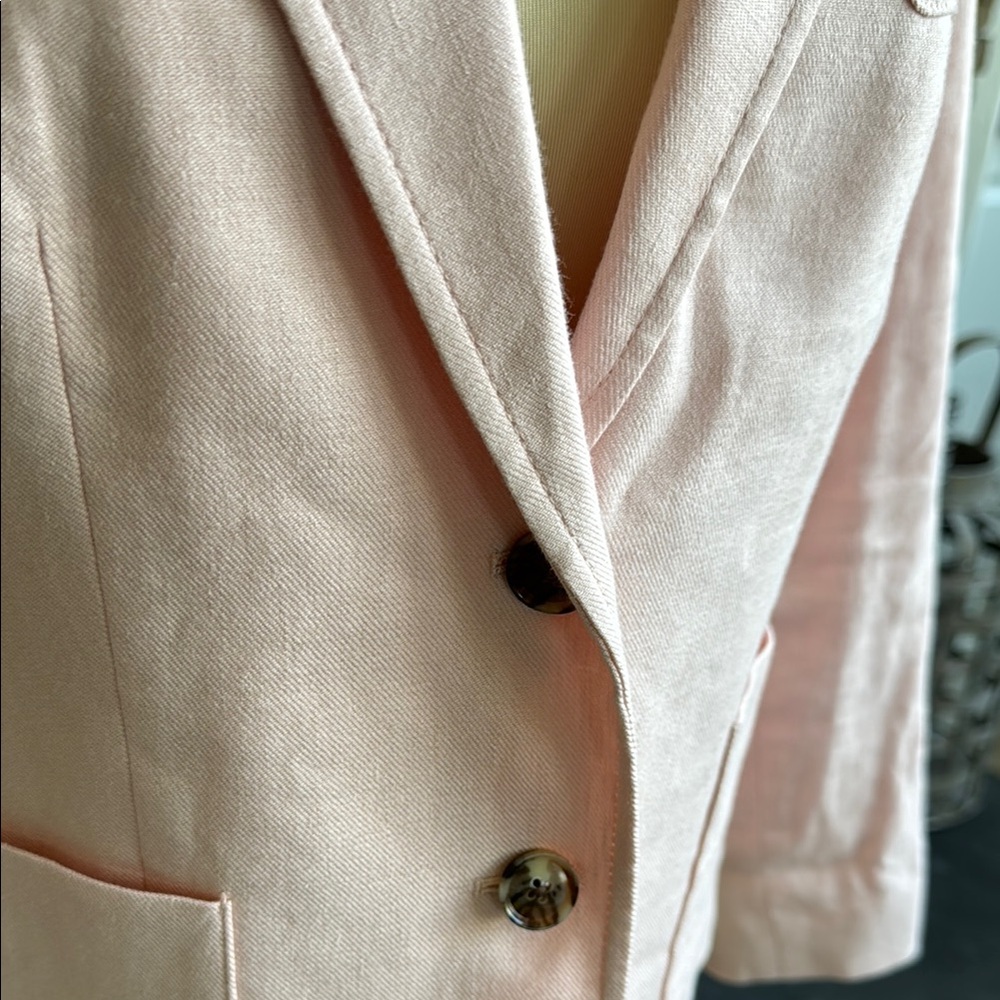 Banana Republic Pink Tailored Blazer with Notched Lapels - Picture 7 of 13